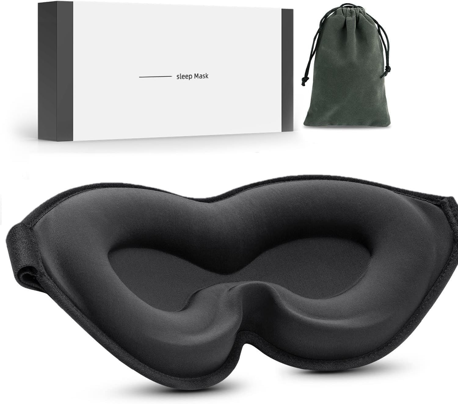 rexez 3D Contoured Sleep Eye Mask for Men & Women | Concave Cup Design, Total Light Blocking Blindfold | Soft Comfortable Eye Shade for Travel, Yoga & Nap-picture-18