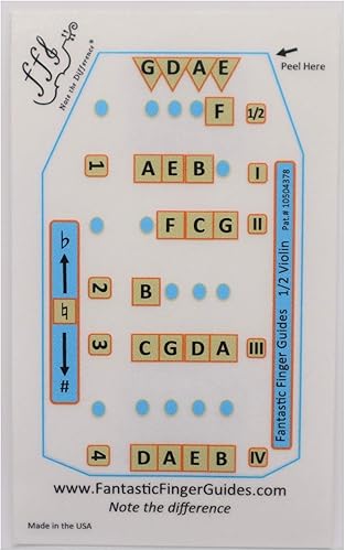 Miniatura 3 de Fantástica guía de dedos para violines  Instrumentos musicales de cuerda  Calcomanías de diapasón y diapasón para aprender todas las notas  Guía de