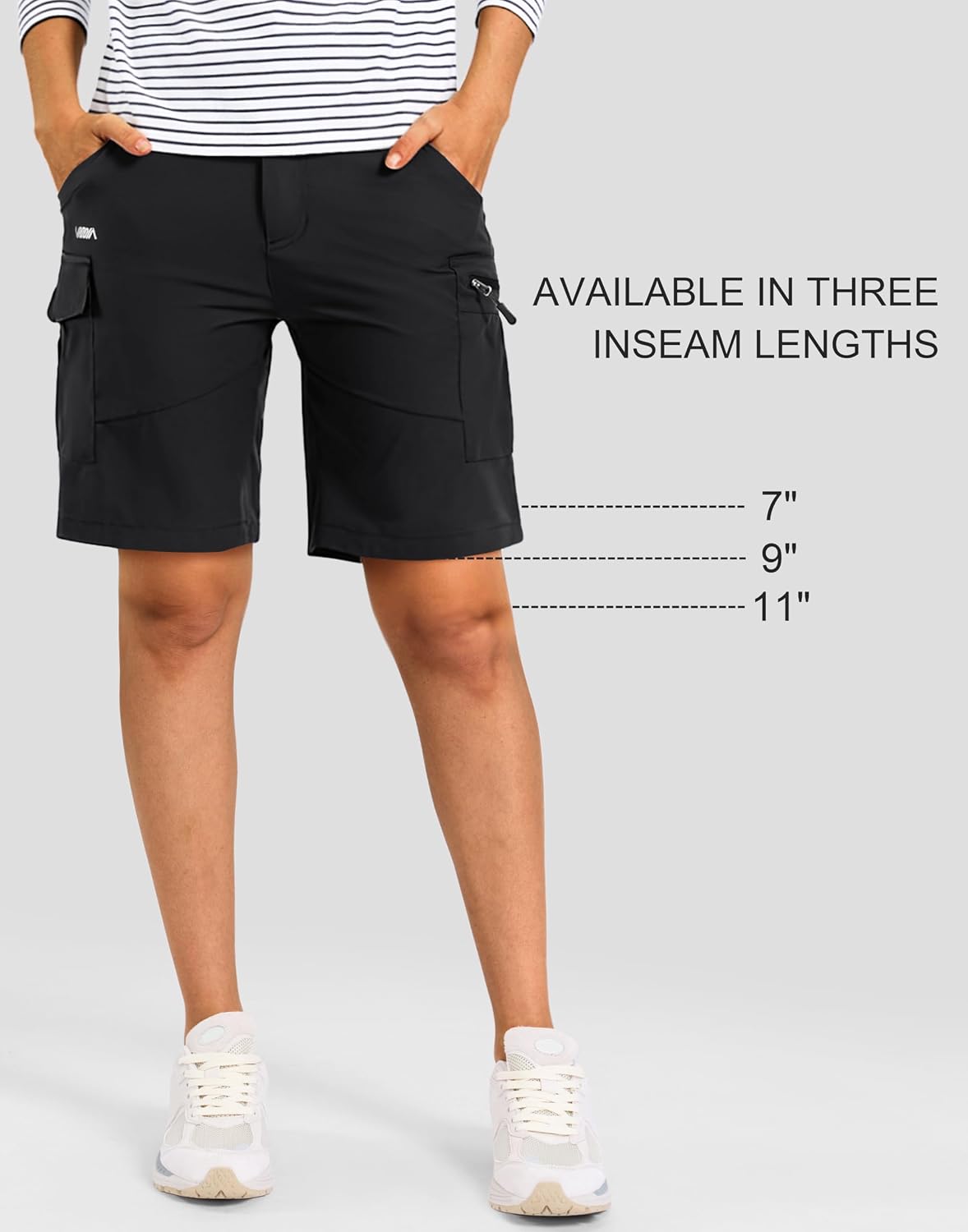 Viodia Women's 7" Hiking Cargo Shorts with Pockets Quick Dry Lightweight Shorts for Women Golf Casual Summer Shorts