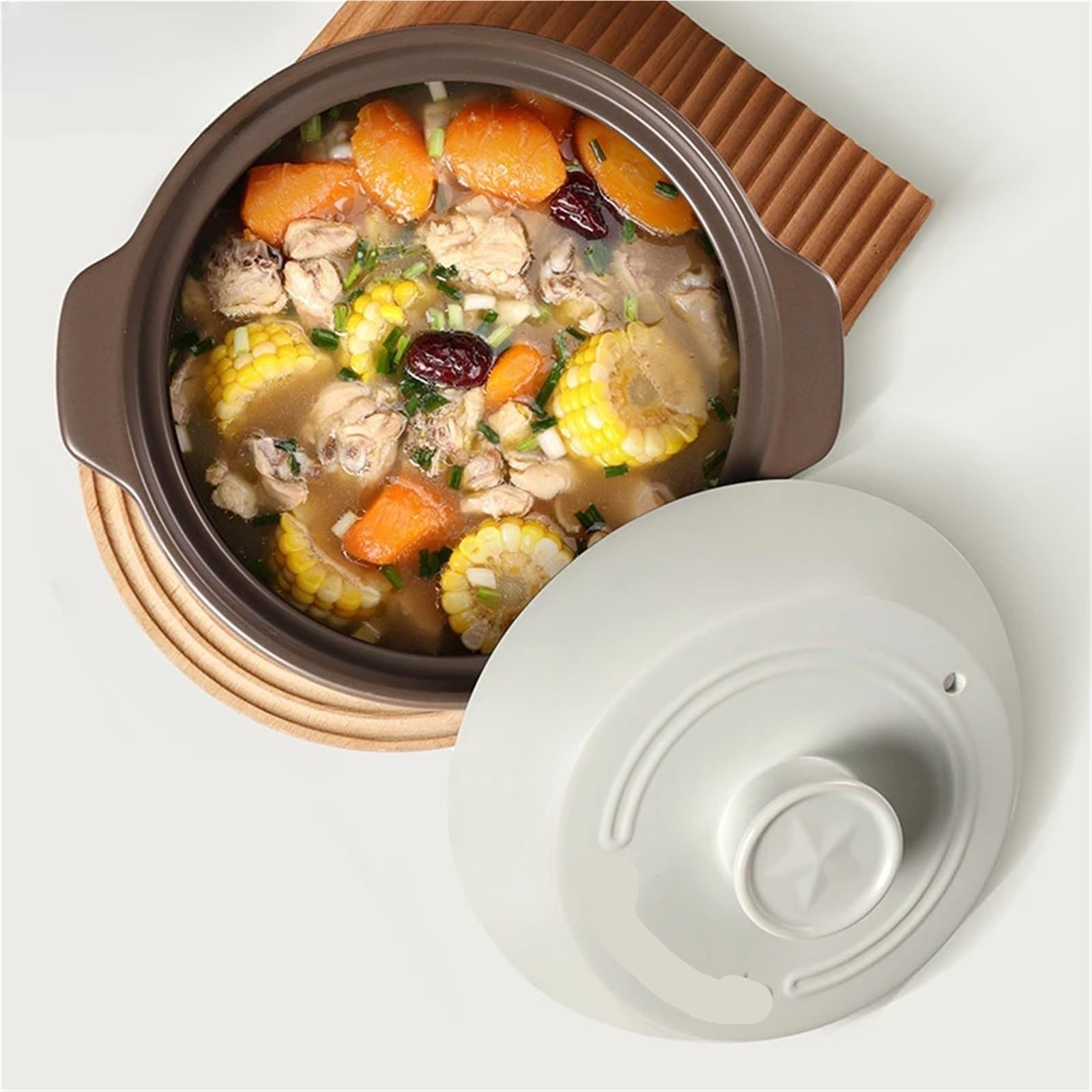 Zuppa in casseruola in ceramica resistente alle alte temperature che cucina congee for uso domestico a gas aperto Per Le Cene Di Tutti I Giorni(1500ML)