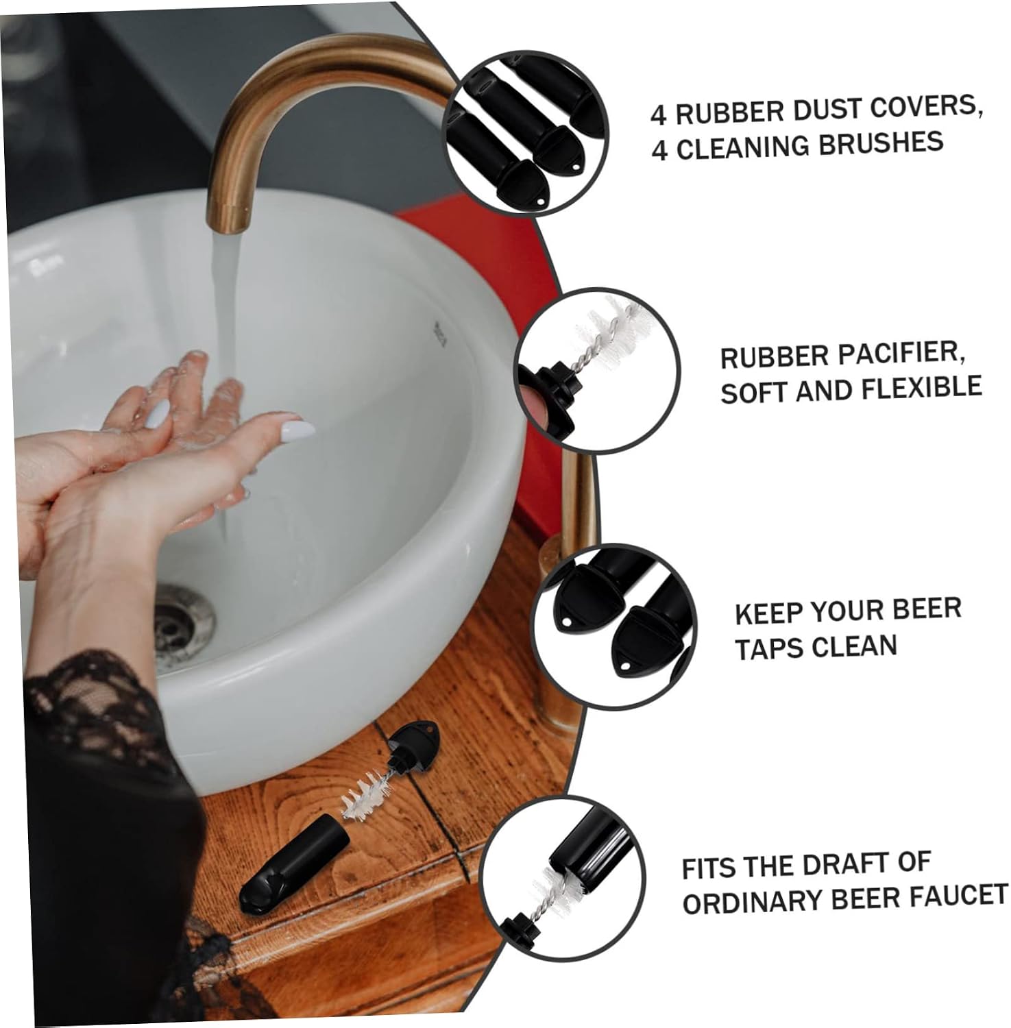 Beer Faucet Cleaning Kit Plastic PVC with Oktoberfest Decorations