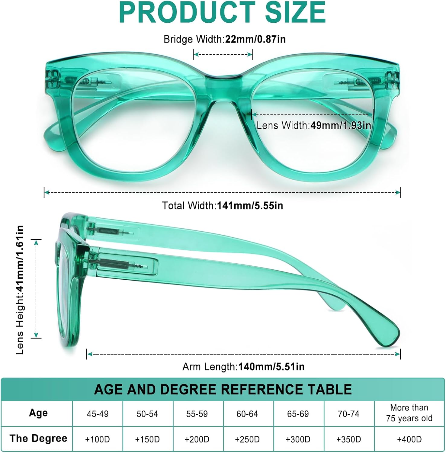 Progressive Multifocus Reading Glasses for Women Men Blue Light Blocking Computer No Line Multifocal Readers - Image 2