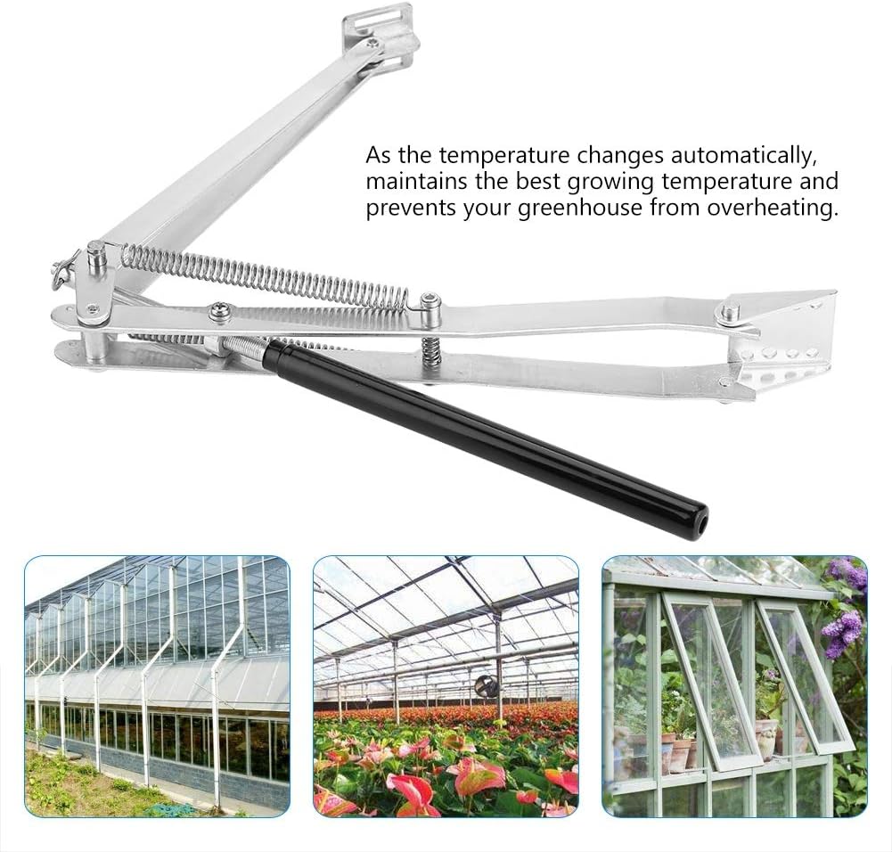 Greenhouse Auto Vent Opener Stainless Steel ABS Dual Spring Temperature Sensor for Roof Ventilation, Automatic Window Opening, Plant Growth Temperature Control