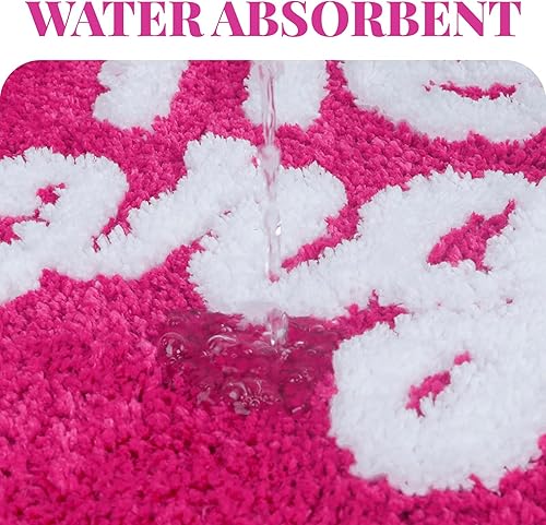 Miniatura 4 de Tapetes de baño navideños, bonitos tapetes rojos para decoración de baño, antideslizantes, lavables a máquina, 20 x 32 pulgadas