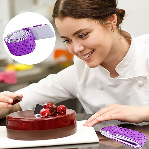 Miniatura 8 de Tiras de 4 piezas para hornear uniformes, súper absorbentes y gruesas para tartas, mantienen los pasteles más nivelados y evitan la coronación con