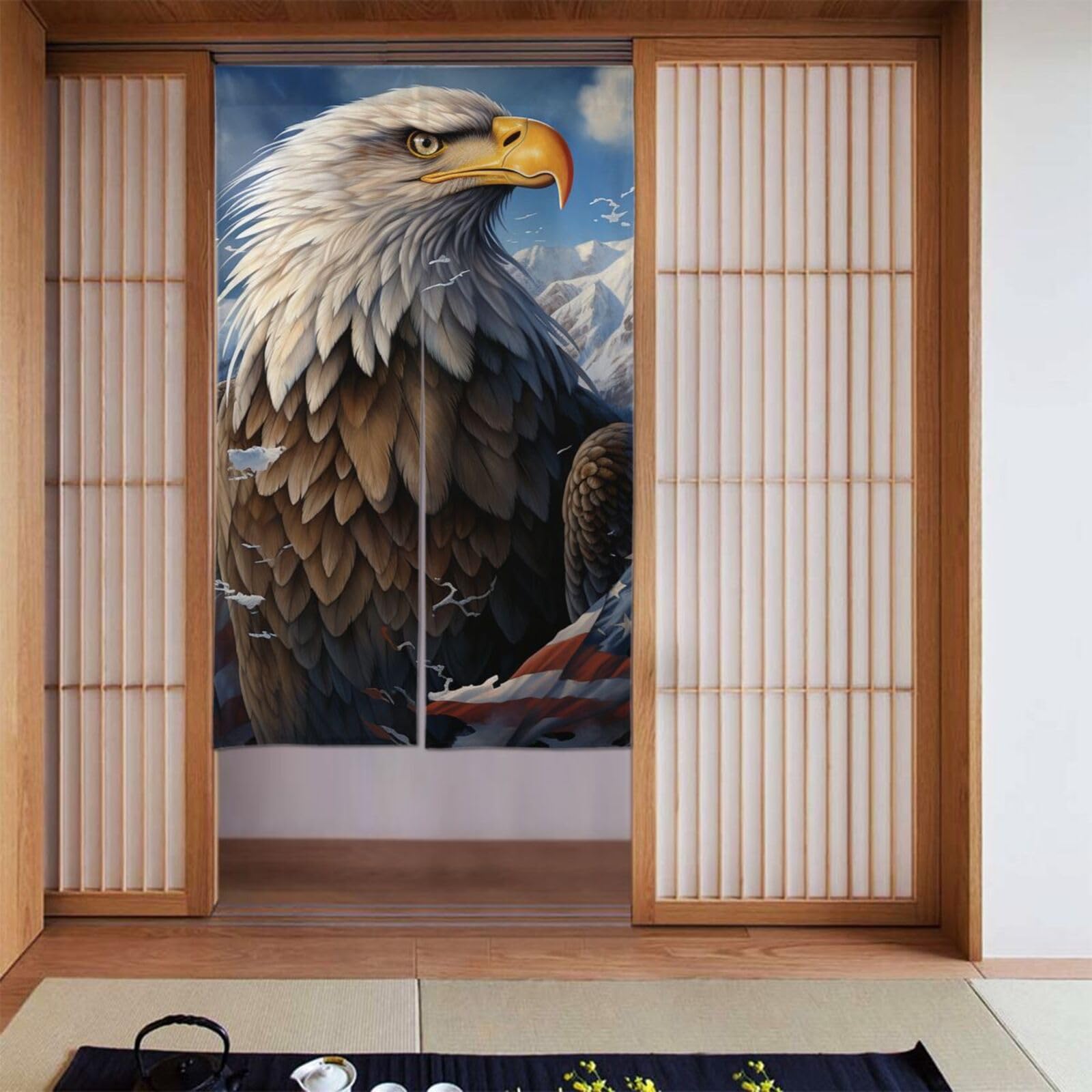 Rideaux de porte pour chambre et salle de bain isolants aigle