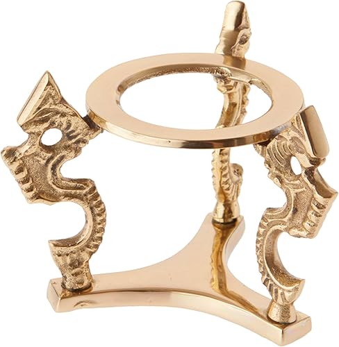 Bard's Soporte para huevos de latón, dragones pequeños, diámetro de 1.5 pulgadas