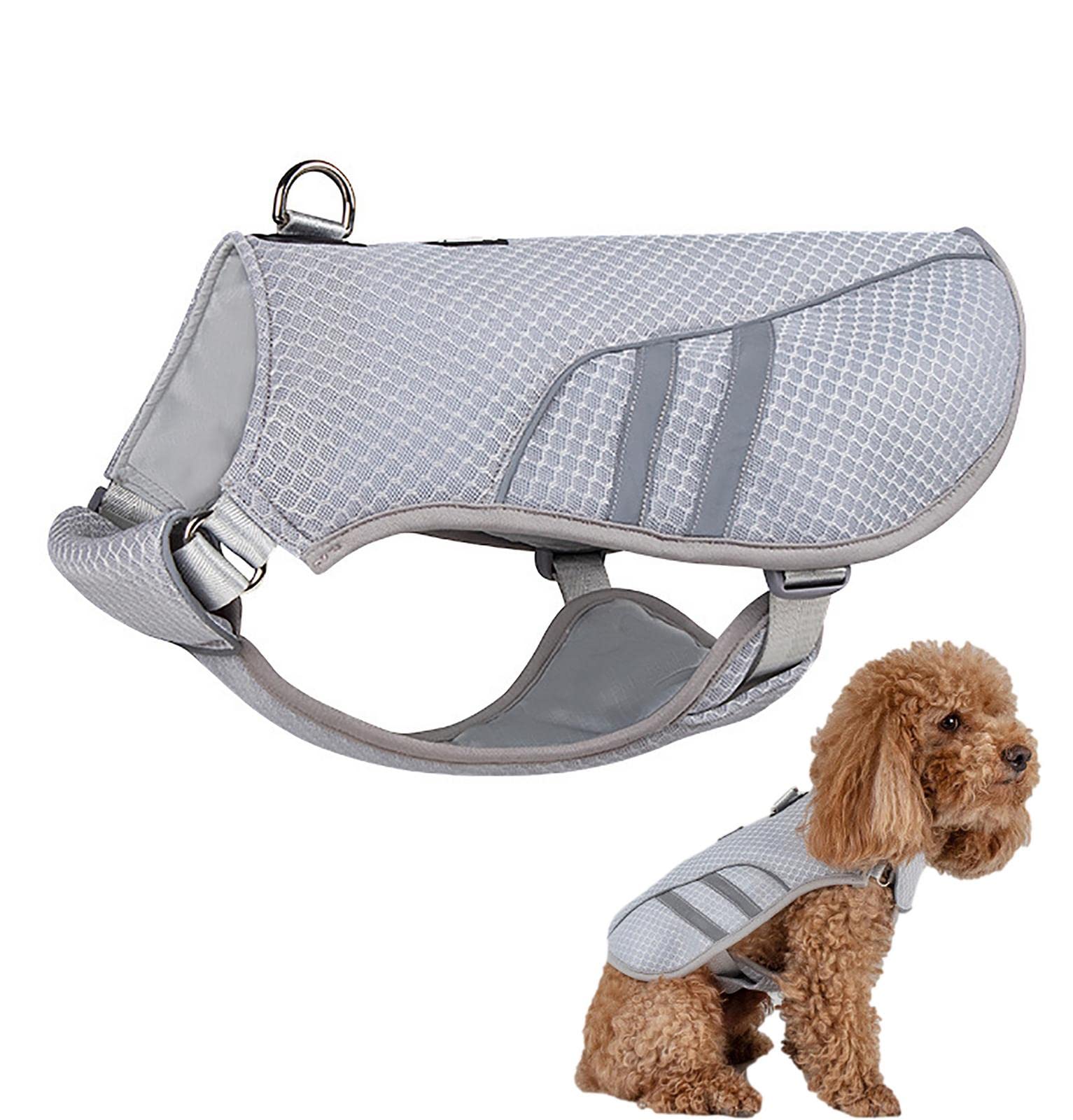 Dog Ice Vest | Lightweight Jacket with Evaporative Cool Microfiber Technology | Dog Cooling Jacket Vest with Reflective Adjustable Strap for Outdoor Training Walking Hiking Small Medium Large (B0BVVS7HXR) Amazon Price History, Amazon Price Tracker