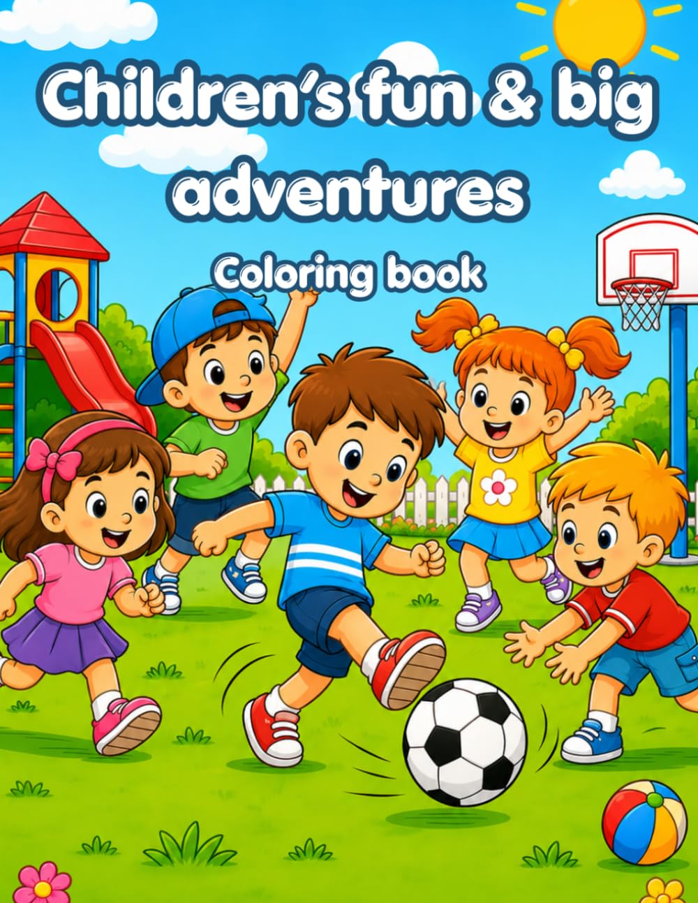 Children’s fun & big adventures coloring book: For kids ages 4–8
