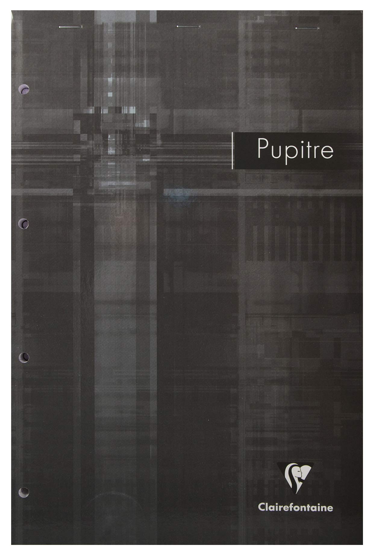 Clairefontaine 66132C - Packung mit 5 Blöcken Pupitre DIN A4+ kopfseitig geheftet, mikroperforiert, 4-fach gelocht, 80 Blatt 90g, kariert, farbig sortiert, 1 Pack