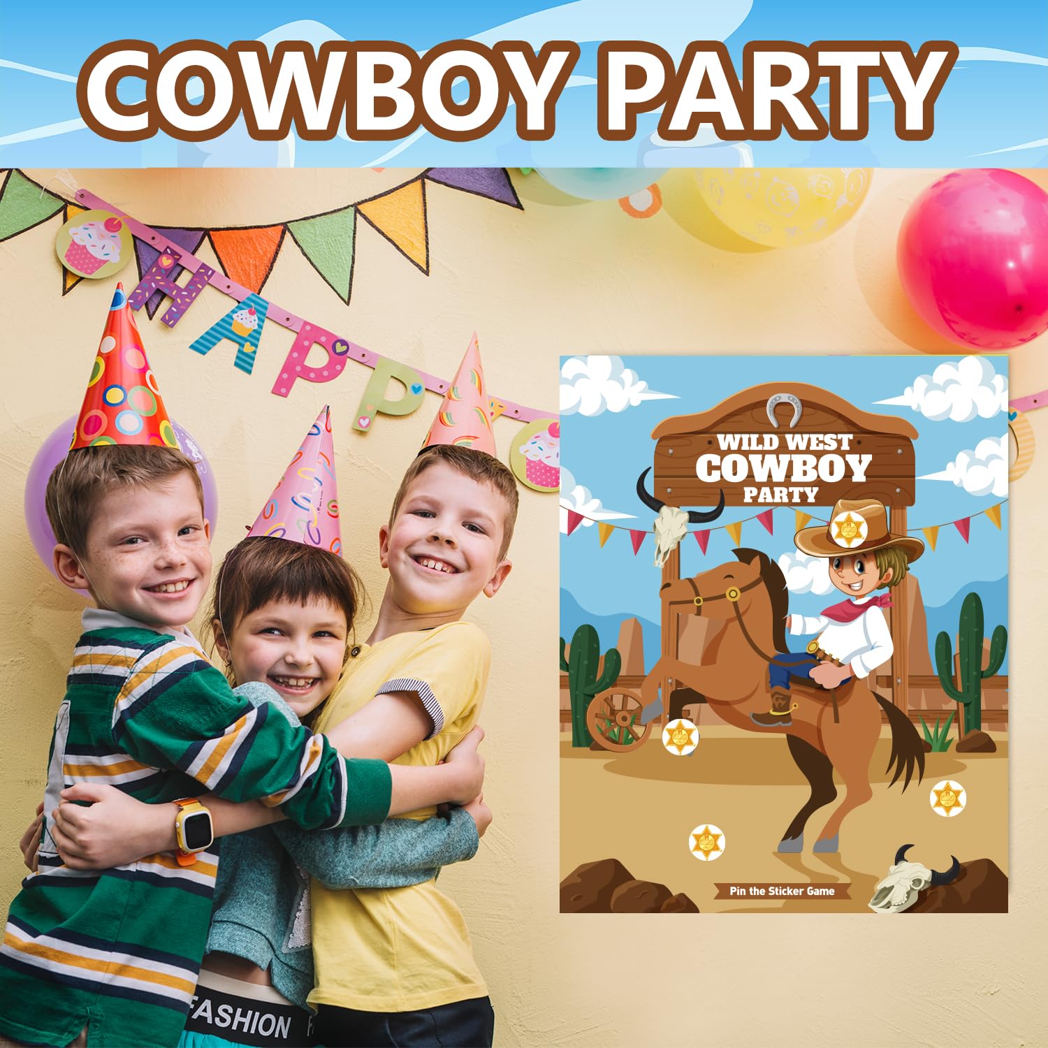 4th Of July Pin The Tail On The Donkey Game - Patriotic Party Poster, 24 Tails, Blindfolds, For Independence Day - View #4