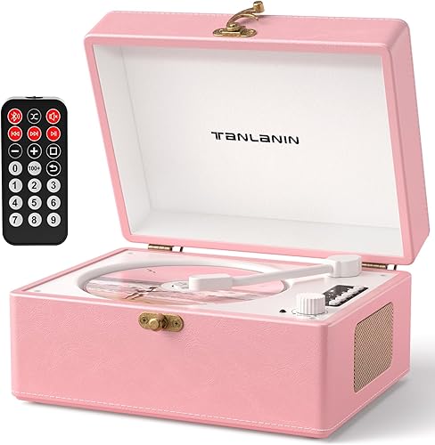 Reproductor de CD portátil para el hogar con altavoces mejorados, entrada y salida Bluetooth, reproductor de CD de escritorio recargable con