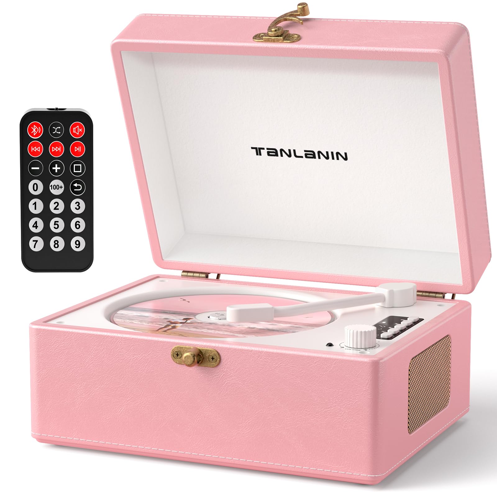 CD Player Portable for Home with Upgraded Speakers Bluetooth in/Out Rechargeable Desktop CD Player with LED Screen Boombox Wireless Transmission Headphone Jack Light Pink-picture-40