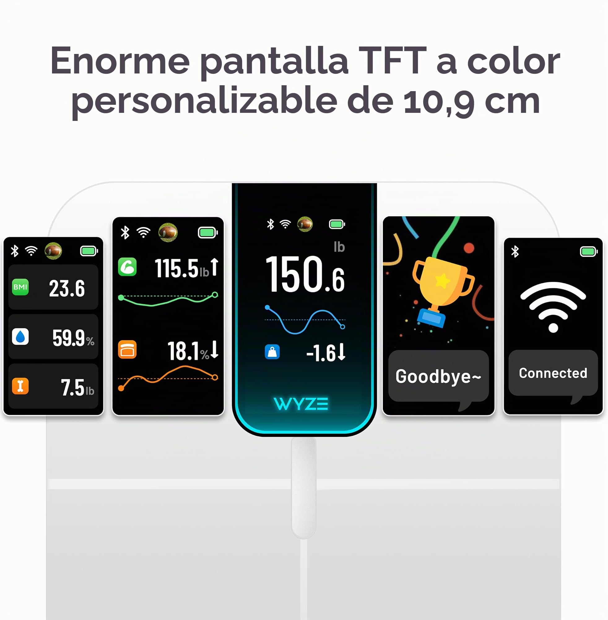 Wyze Scale Báscula ultra, inteligente, color blanco
