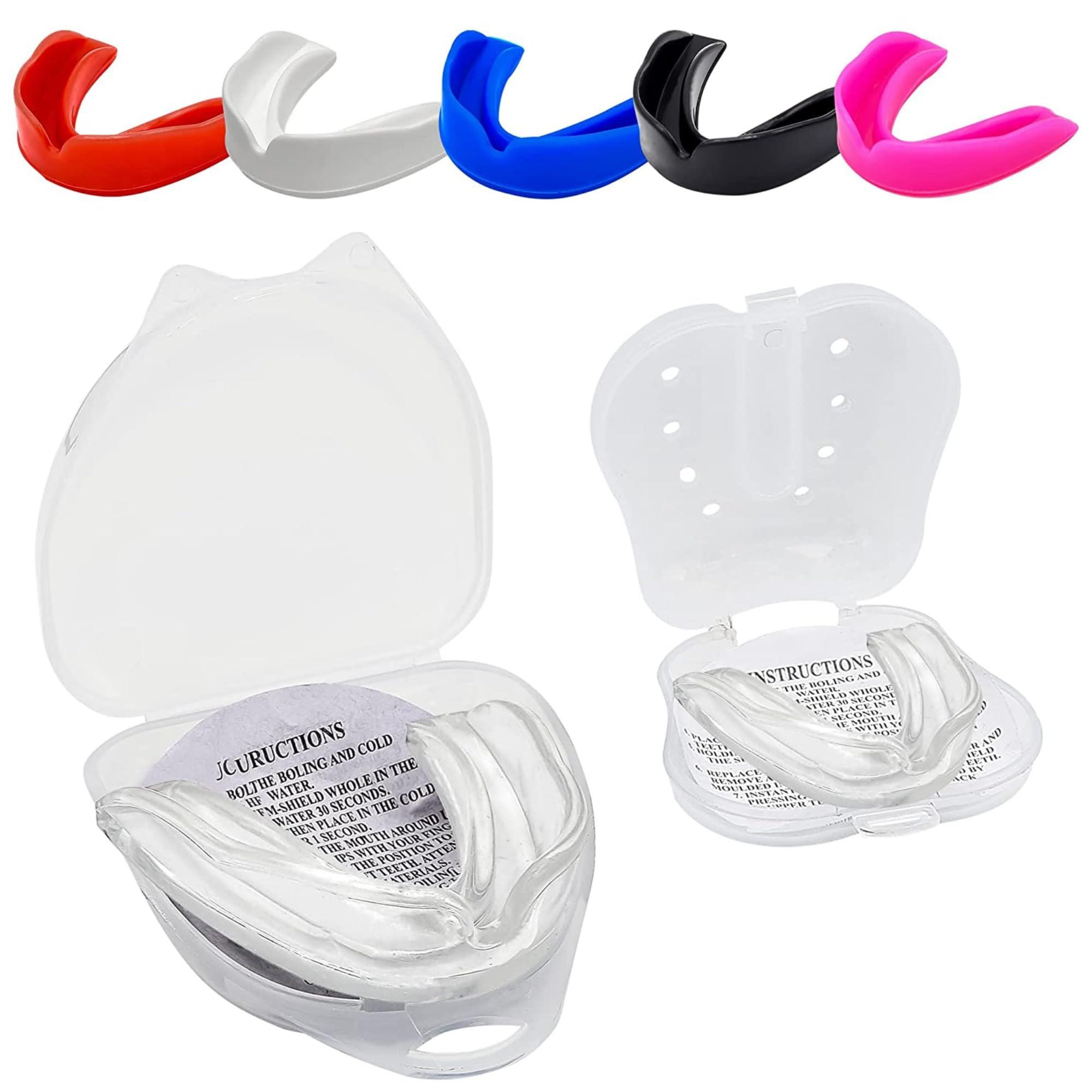 Mouthguards for Sports Gum Shield Kids Professional Mouth Guard Boxing Jaw Protection Slim Fit with Case Rugby Martial Arts Judo Karate MMA Muay Thai Hockey Football Sport Mouthguard Adults Men Junior — image 1