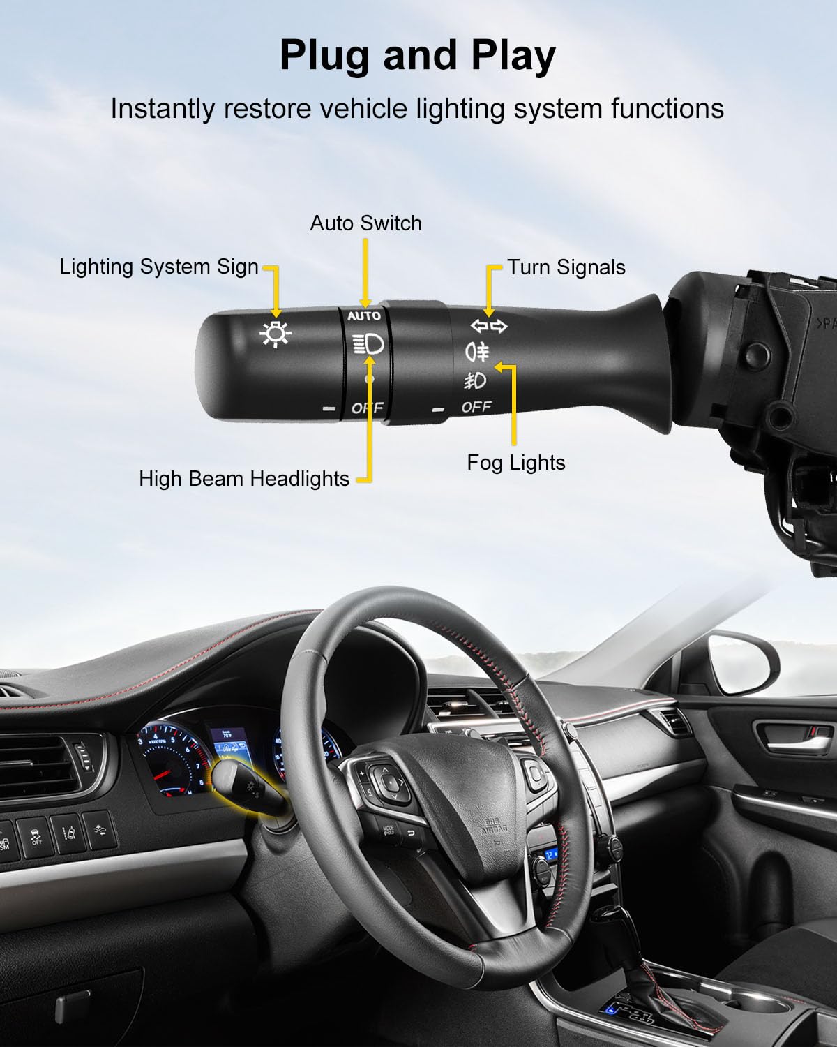 Amazon.co.jp: ウィンカースイッチ ヘッドライト調光器 トヨタ カムリ  