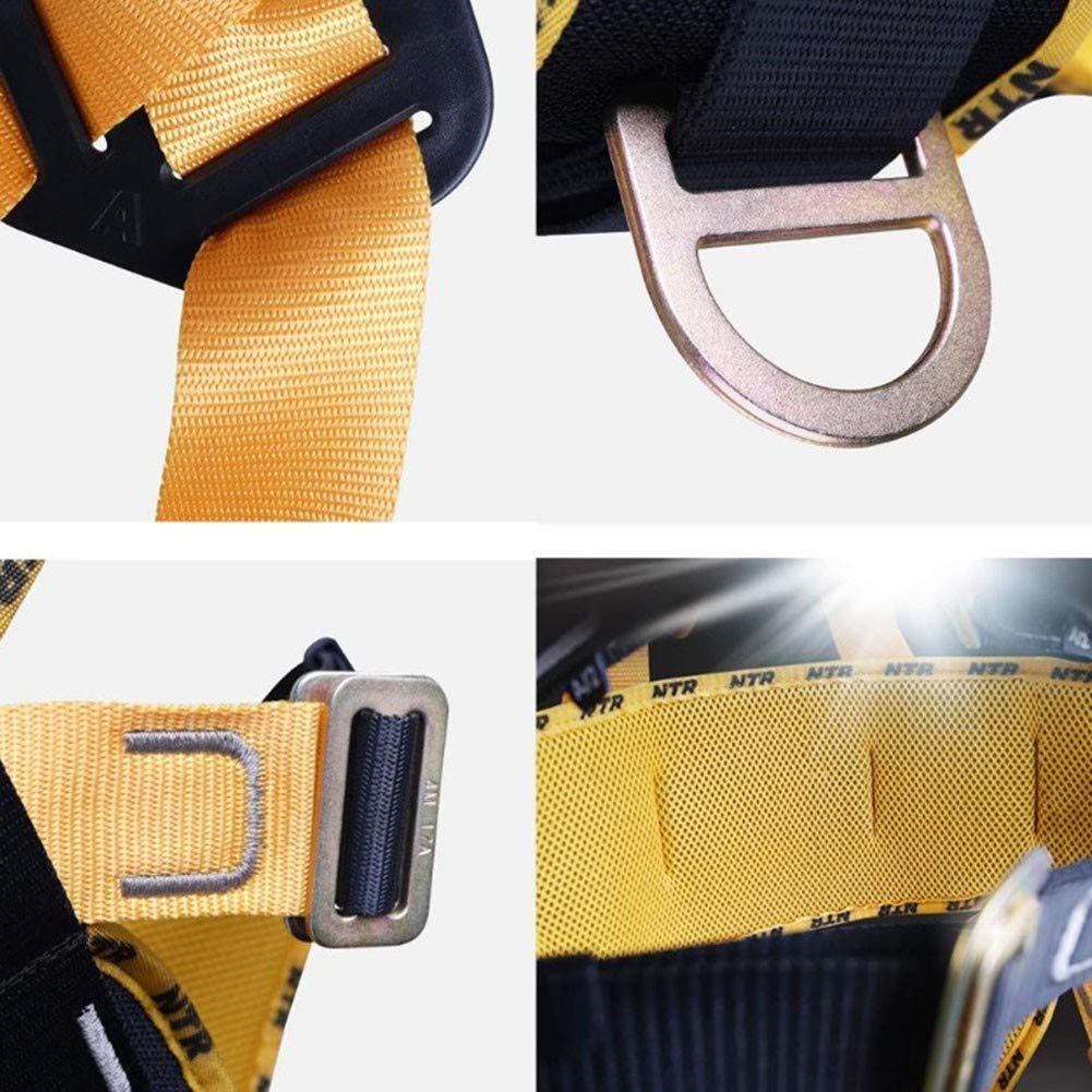 SwaYve Kits de Arnés de Seguridad, Arnés de Detención de Caídas de Cuerpo Completo Arnés de Construcción Herramienta para Techos Industriales Equipo de Protección Personal