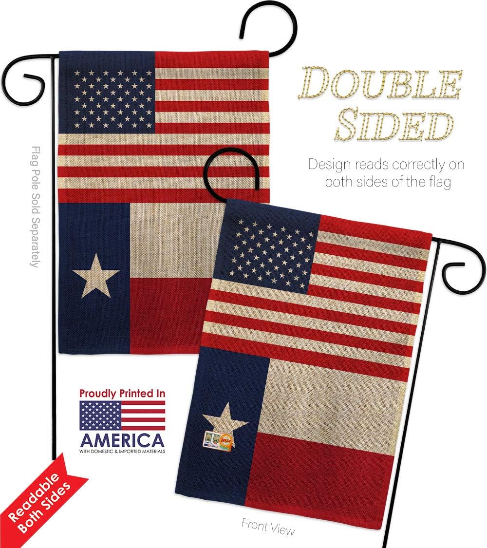US Texas Burlap Burlap Garden Flag Set Mailbox Hanger Americana States USA American Territories Republic Country Particular Area Small Decorative Gift Yard House Banner Double-Sided Made In 13 X 18.5