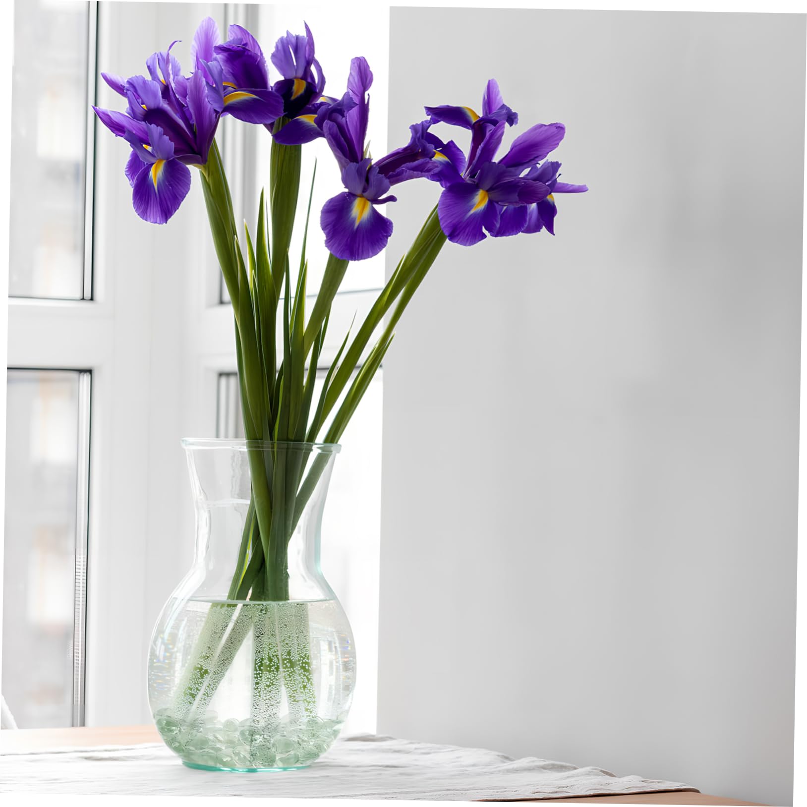 Billes Plates Verre Transparentes Perles pour Vases Décoration De Remplissage pour Aquarium Et Jardin