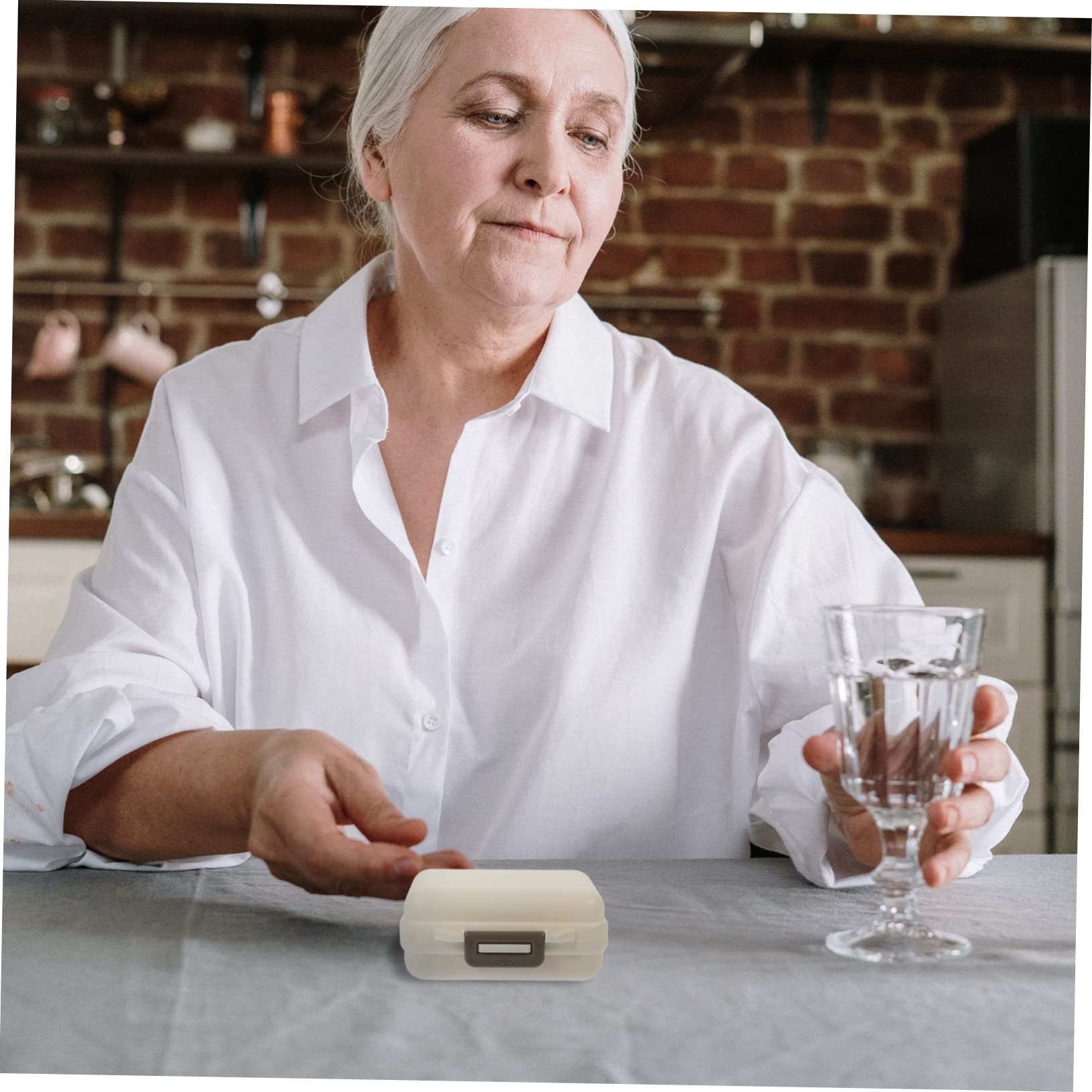 FOMIYES 5 Stück 7 Pillendose aufbewahrungsdose storage boxes medikamente boxen pillenbox Reise-Pillen-Organizer Tablettenspender Multi-Grid-Pillen-Organizer Reisepillenetui Plastik Weiß