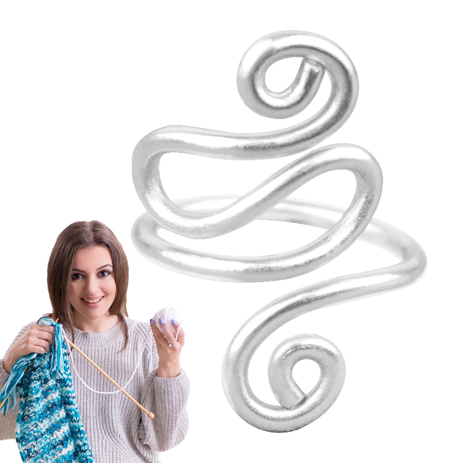 Campsie Crochet Tension - Crochet | Left Handed & Right Handed Crochet Rings for Finger | Adjustable Crochet Rings | Hook Knitting Crochet Supplies | Knitting | Finger Hook | Crochet Hooks Set