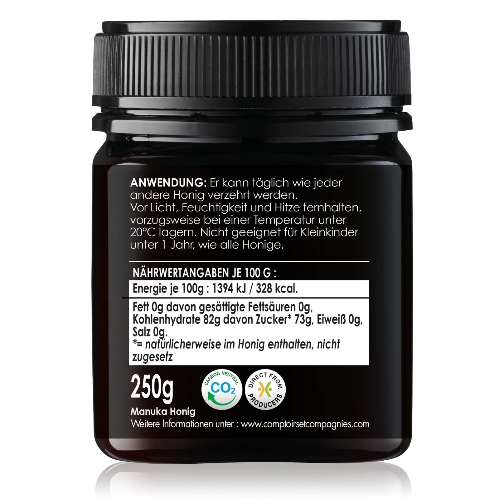 Comptoirs et Compagnies - Manuka Honig - MGO 550 - IAA15+ - Aus Neuseeland - 250g