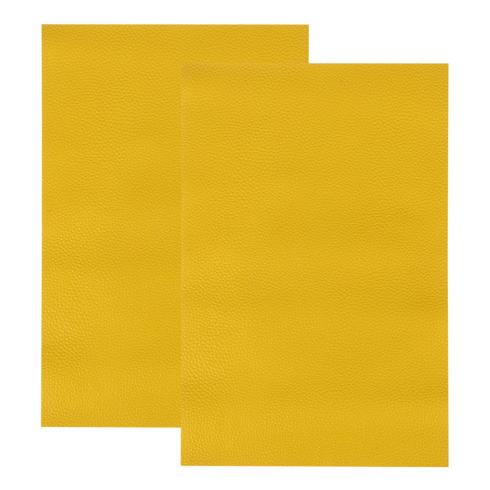 Lot de 2 feuilles de cuir pleine fleur naturel 1,5 à 1,8 mm jaune citron pour ceintures