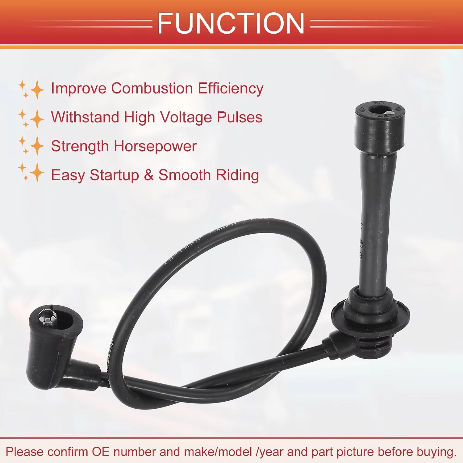 Ignition leads For Mazda For Miata L4 1.6L 1990 1991 1992 1993 B61P18140C Spark Plug Wire Ignition Coil Cable