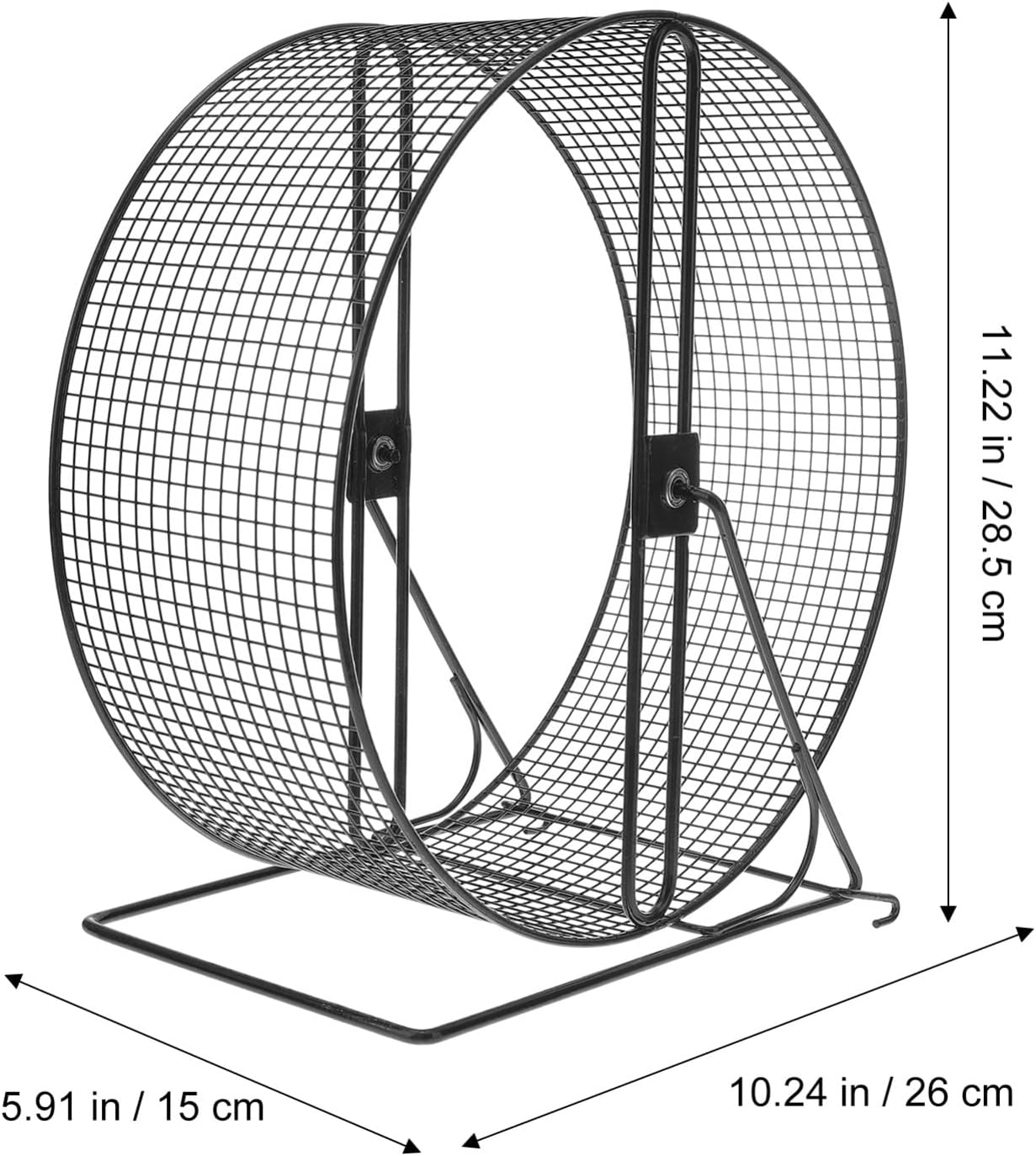 Hamster Exercise Wheel- Metal Hamster Wheel Running, Wire Mesh Gerbil Toy with Bracket, Silent Jogging for s Squirrel