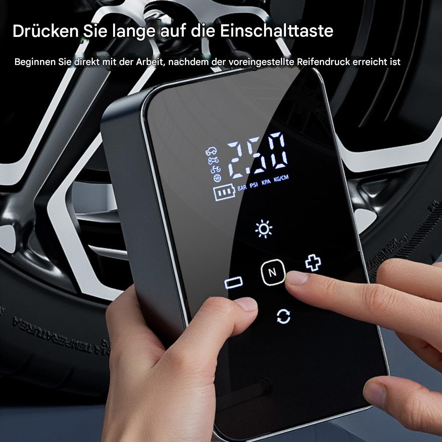 Pompe à air sans fil - Accessoire de voiture - Rechargeable - Électrique