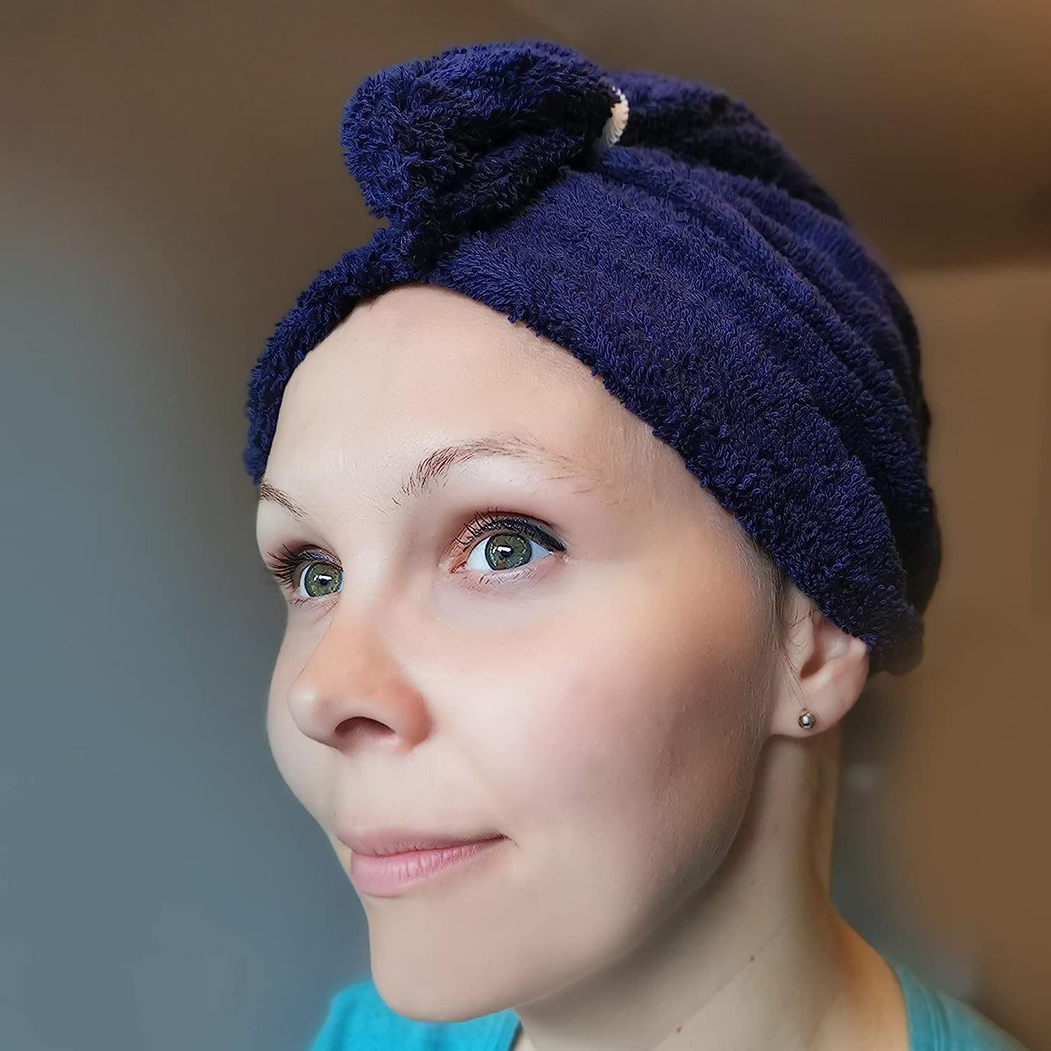 LLAMAXY Hair Towel 100% Pure Organic Cotton Hair Drying Towels Adult Child Hair Wraps Hair Turban - Image 3