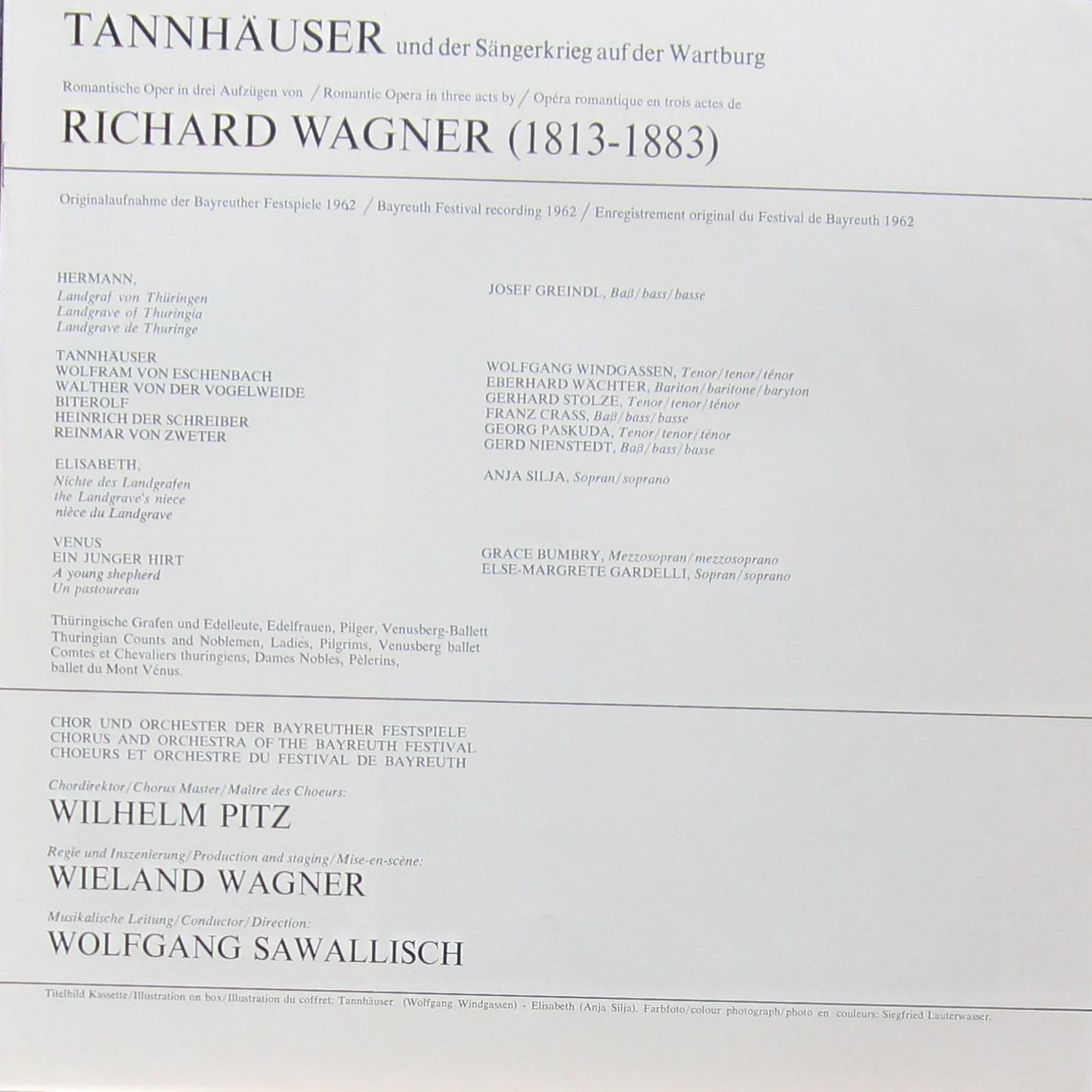 Wagner: Der fliegende Holländer / Tannhäuser / Parsifal (Originalaufnahmen der Bayreuther Festspiele) [Vinyl Schallplatte] [11 LP Box-Set]