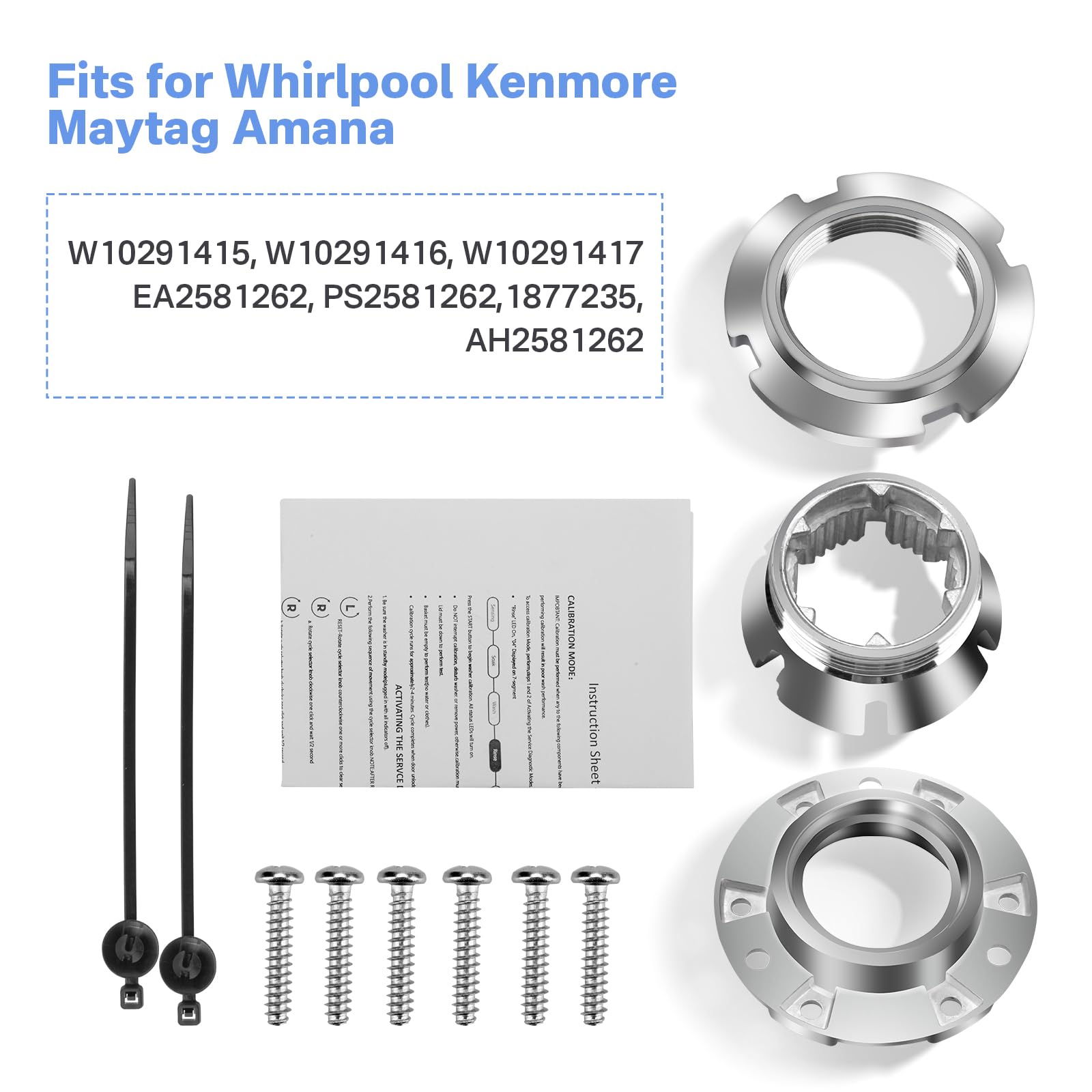 W10324651 Washer Basket Drive Hub Kit - Replacement For Whirlpool, Maytag, Amana, Kenmore & More - Fixes Spinning & Noise Issues - View #5