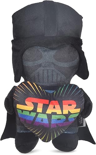 STAR WARS Pride Darth Vader Burst Heart Squeaker - Juguete para mascotas de 9 pulgadas Darth Vader Love Rainbow Squeaky Pet Toy Dog Toys  Regalos de