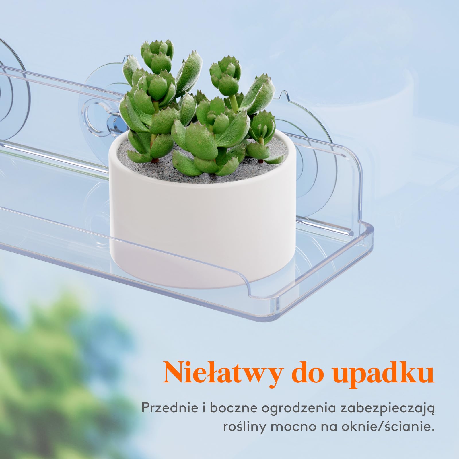 Pływające półki okienne na rośliny Lifewit 15 cali, 4 akrylowe półki z przyssawkami, przedłużacz parapetu do wewnętrznych sukulentów, mikro zieleni, doniczki na nasiona, sadzarki do ziół