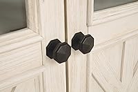 Vista 6 de Diseño de firma por Ashley Bolanburg - Soporte extra grande para TV, para televisores de hasta 72", 3 gabinetes, estantes de almacenamiento