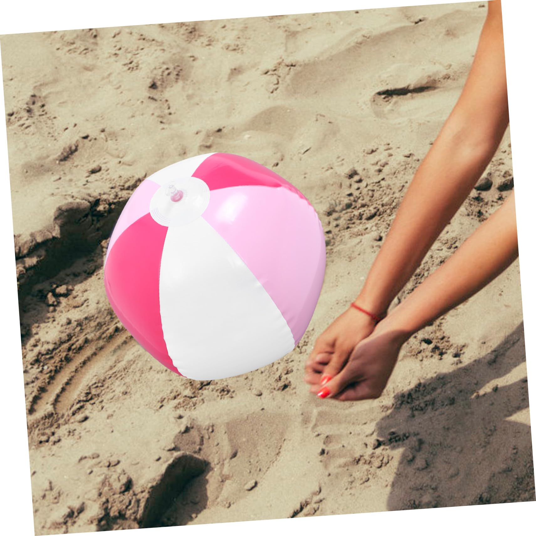 5 Palla da Spiaggia Gonfiabile in PVC Pallone Estivo Spesso e Resistente per Giochi Allaperto per Piscina Spiaggia e Feste Estive