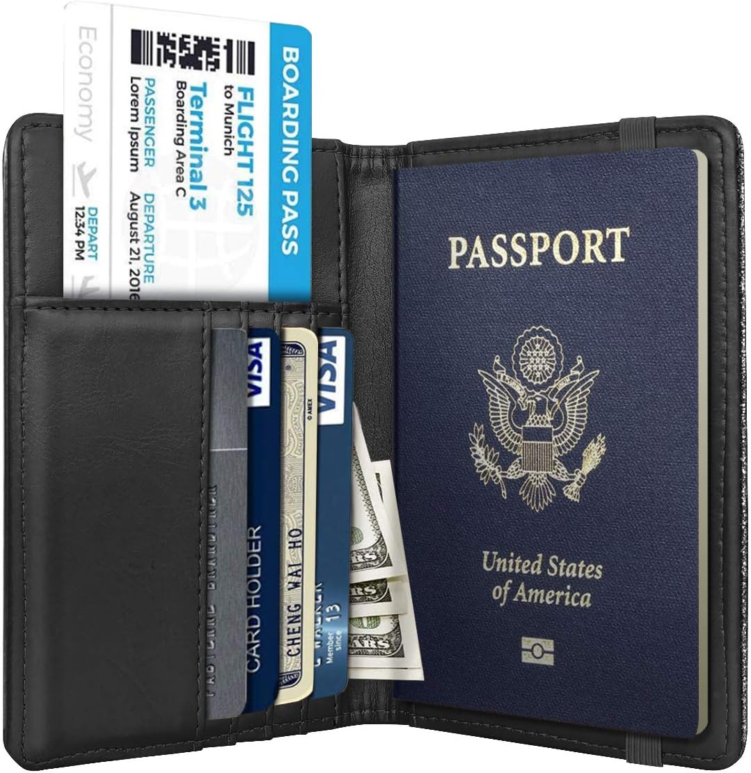 Coco Rossi Passport Holder for Travel Women Slim RFID Passport Cover Wallet image 3