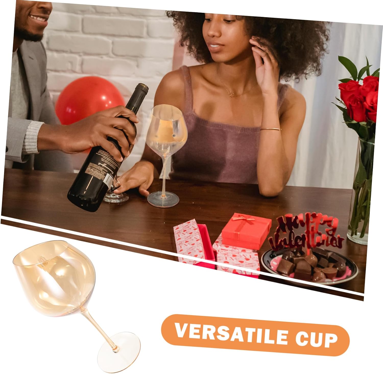 Wine Goblet Elegant Slanted Cut Glassware for Parties Home Restaurant Use Versatile Drinking Cup for Wine for Any Occasion