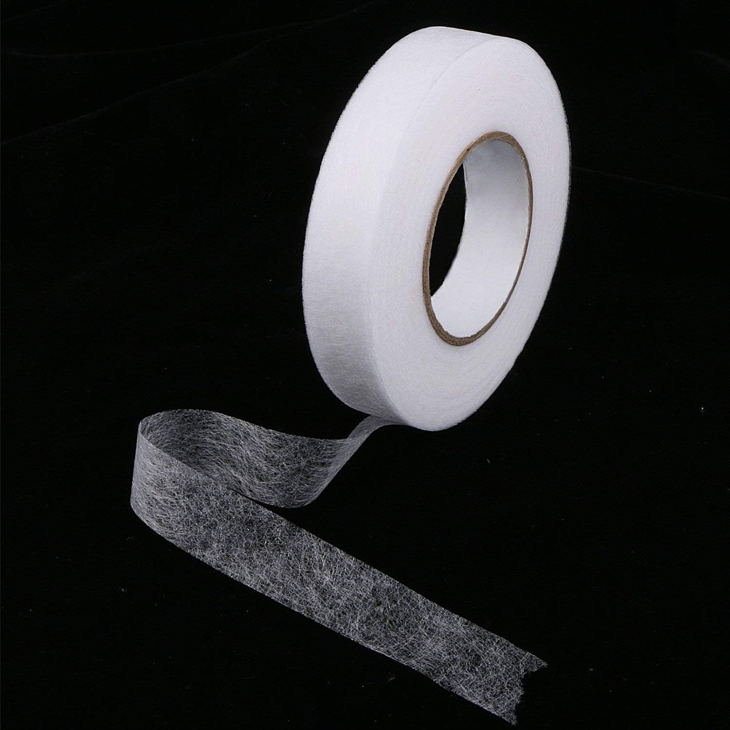 Wefab Iron on Interfacing Interlining Fusible Double Sided Tape Buckram 20mm Wide x 100 Meter Long Sewing Accessory Adhesive (1)
