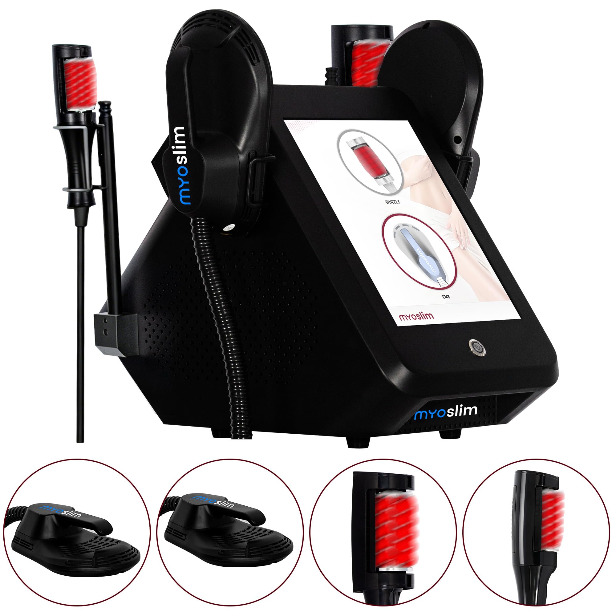 Body Sculpt Maquina Máquina de Escultura Corporal EMS 2 en 1 con Rodillos. | 6500W - 360° Inner Ball Roller & EMS Muscle Stimulator, Grasa y Celulitis Reducción, para Abdomen, Brazos, Glúteos