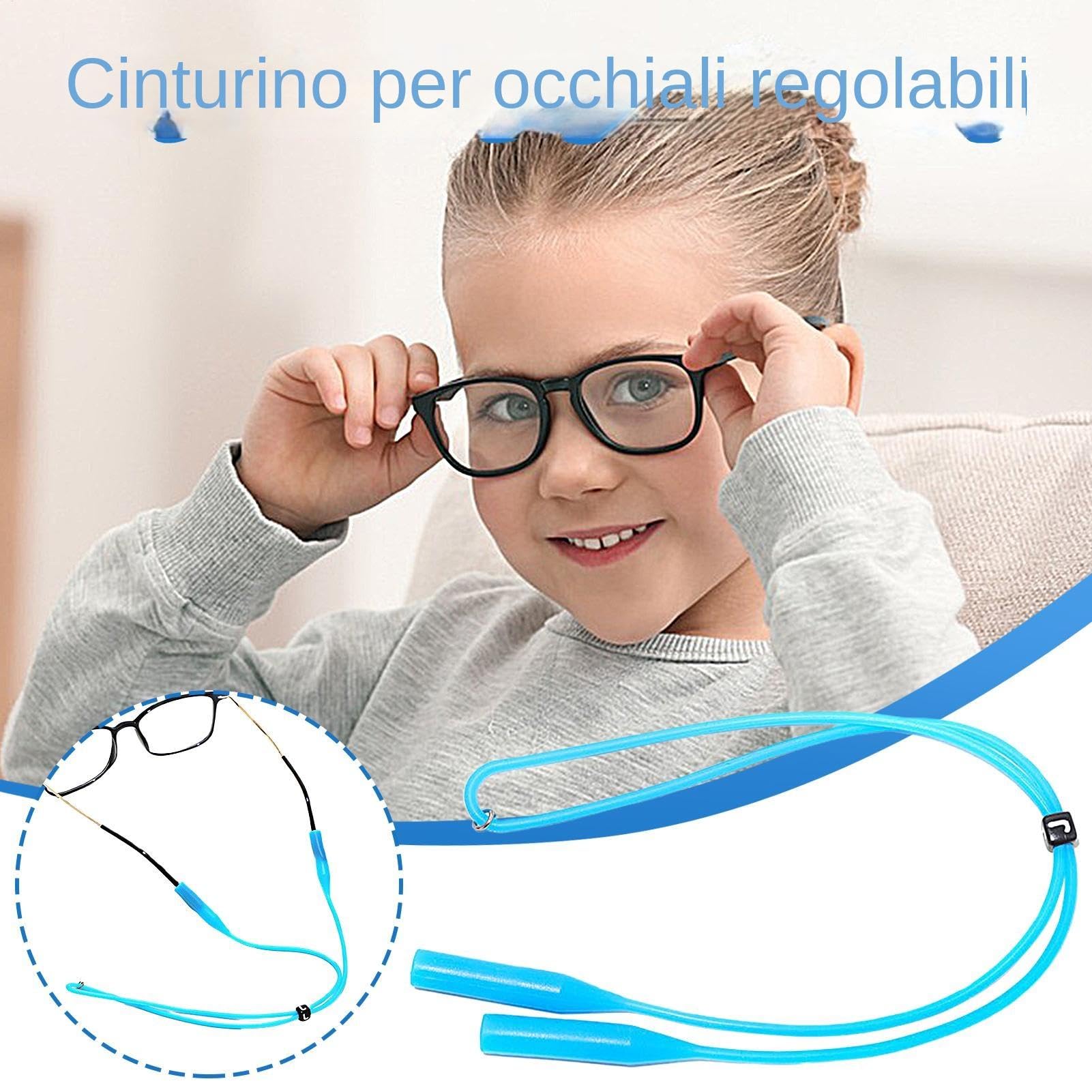Cinturino per occhiali sportivi in silicone, cinturino per occhiali in silicone - Cinghia di fissaggio per occhiali antiscivolo,Cinturino regolabile per occhiali, cordino di fissaggio per