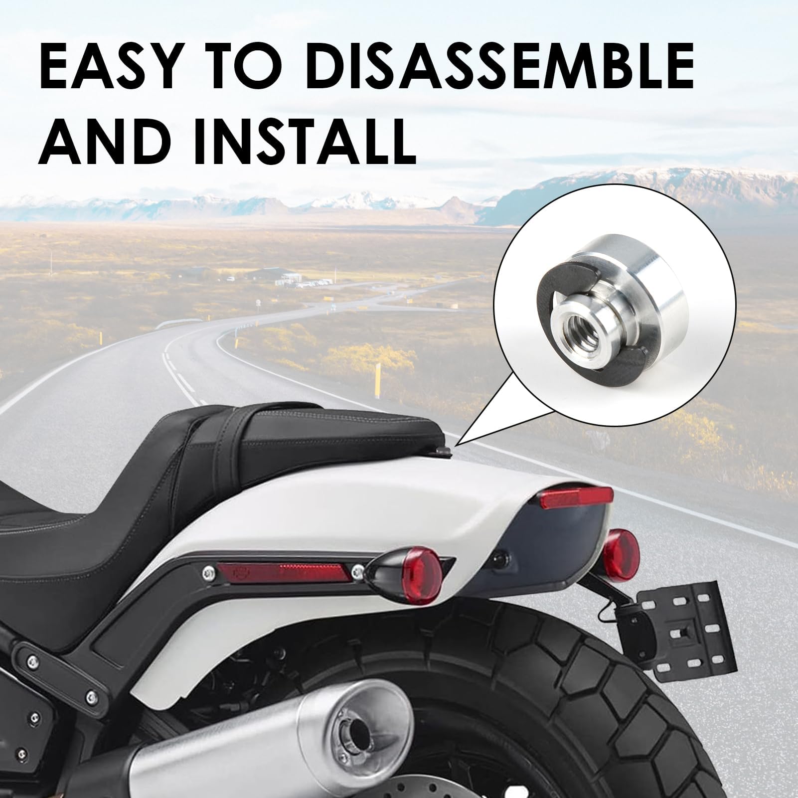 Lot De 2 Boulons De Siège De Moto En Aluminium - Vis De Siège