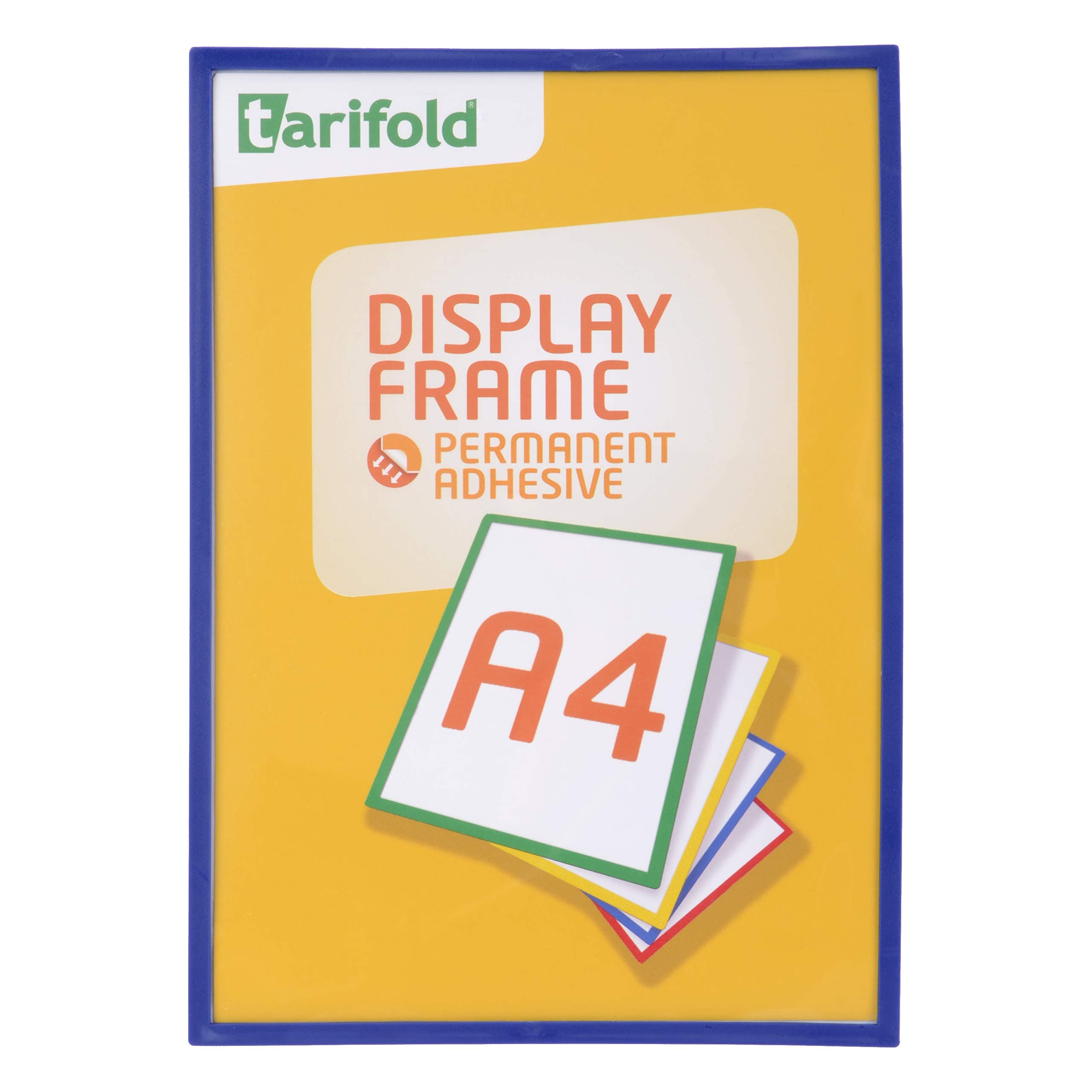 Tarifold Fr 194881 Identification Frame, Document Poster Holder, A4 Adhesive Back, Permanent Hard Frame Blue (Pack of 1)