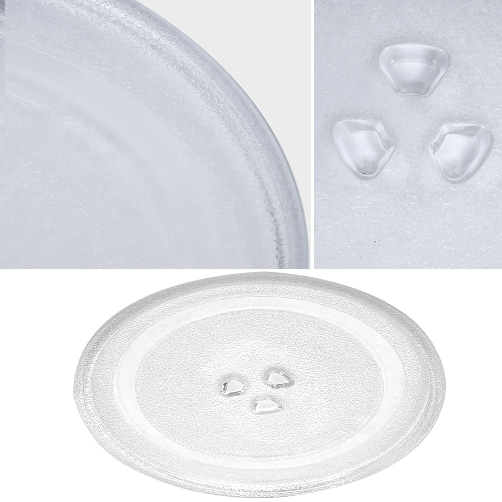 Glatt Mikrowelle Ersatz Drehteller Glasteller-glatt Und Strapazierfähig-Mikrowelle Drehteller, Mit Drehtellerring Und Unterstützung, Für Diverse Mikrowellen Dauerhaft Mikrowellenteller ( Color : Clear