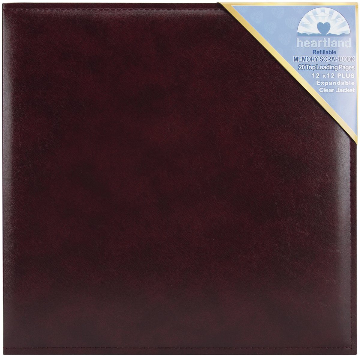 Album à reliure cousue Heartland bordeaux 30x30 grand format carré