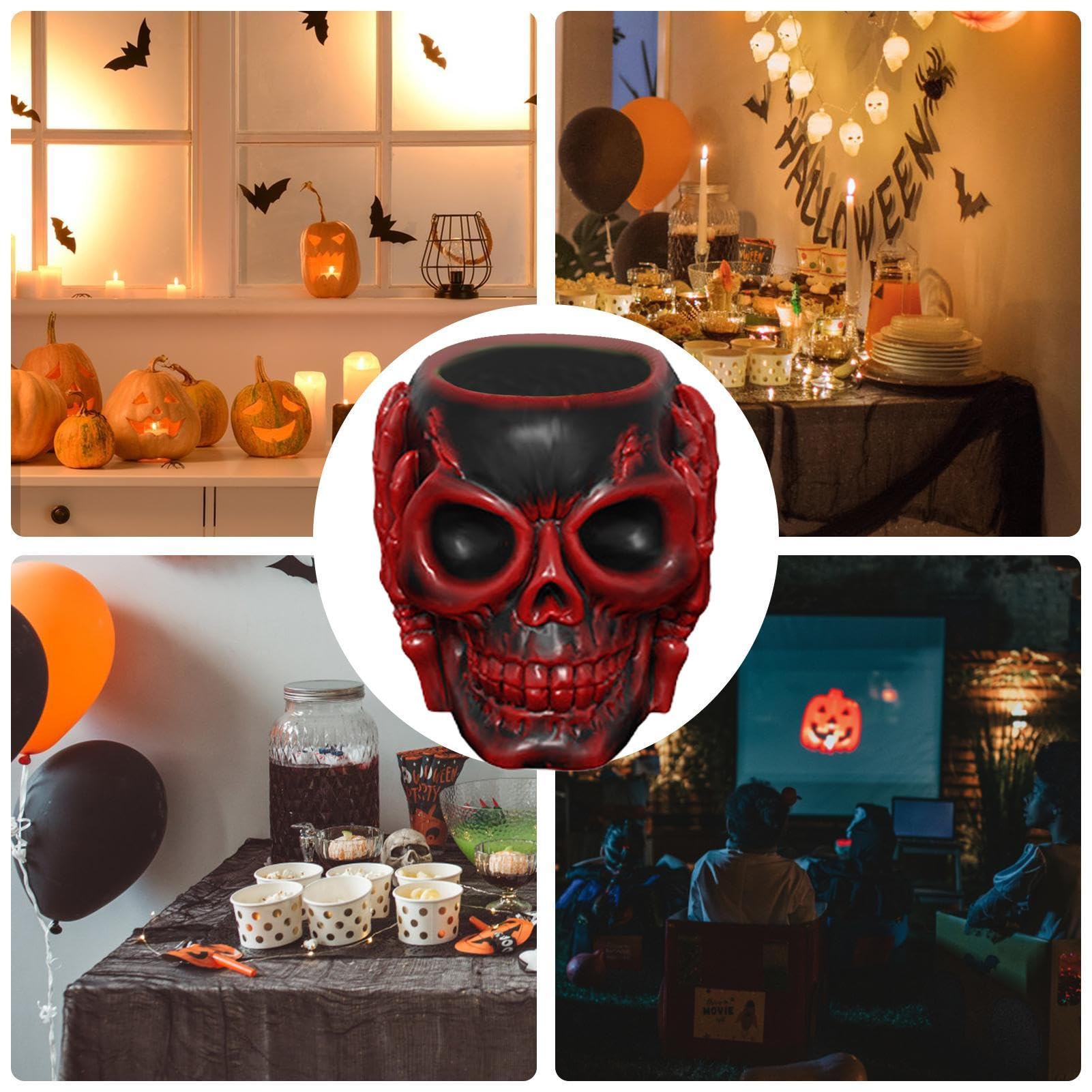 3D Rose Fleur Crâne Résine Époxy Moule Halloween Décorations Pour La