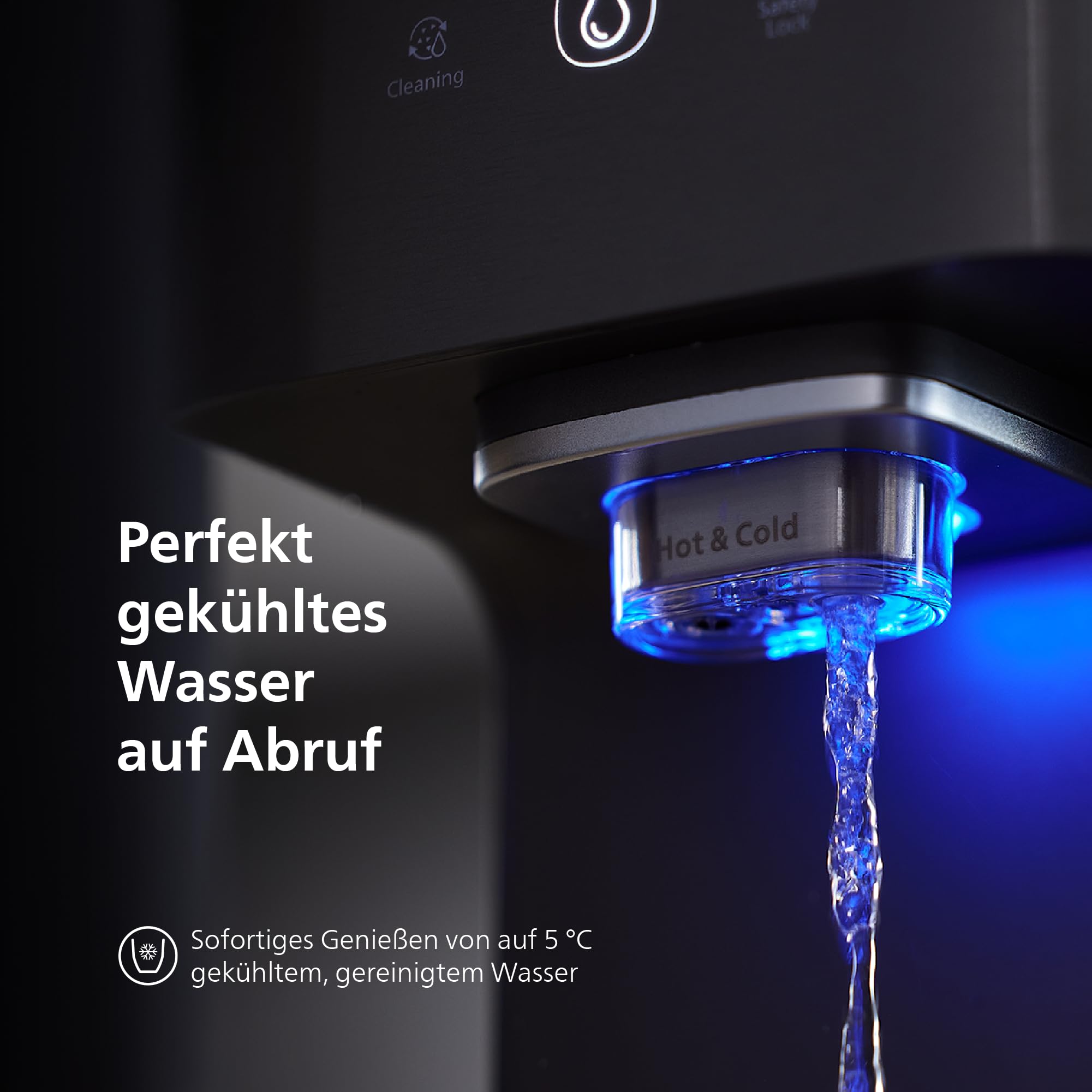 Philips Water 7500 Umkehrosmose-Wasserspender: heißes & gekühltes Wasser in Sekunden, 6-in-1-RO-Filter mit essenziellen Mineralien, >110 Schadstoffe reduziert, 3:1 Rein-/Abwasser, UV-C Schutz, 2000 L