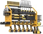Power Tool Organizer with Charging Station,Wall Mount Heavy-Duty Metal Tool Storage Rack with 8 Drill Holder &6 Outlet Power Strip Utility Racks for Garage Organization,Men Dad Bithday Gifts