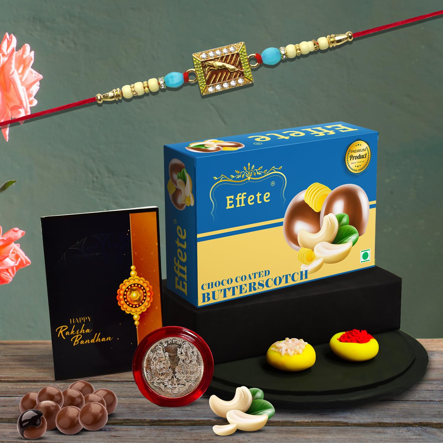 Garth (K1_740_BS32) Leopard Rakhi with stone studded Combo with Chocolate Butter Scotch 32gm, Rakhi for brother with gift, chocolate gift pack, rakhi with Chocolate Gift Hemper, Fancy Rakhis for-image-42